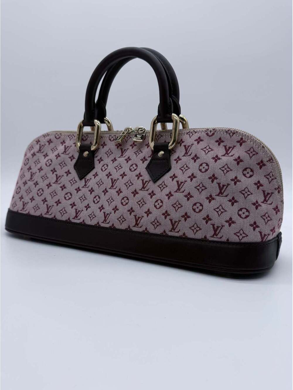 Louis Vuitton Monogram Mini Lin Alma Long Satchel 2002 – Red